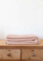 New Grain Cozy Waffle Twin Blanket in Petal