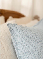 New Grain Cosy Waffle Pillowcase in Powder