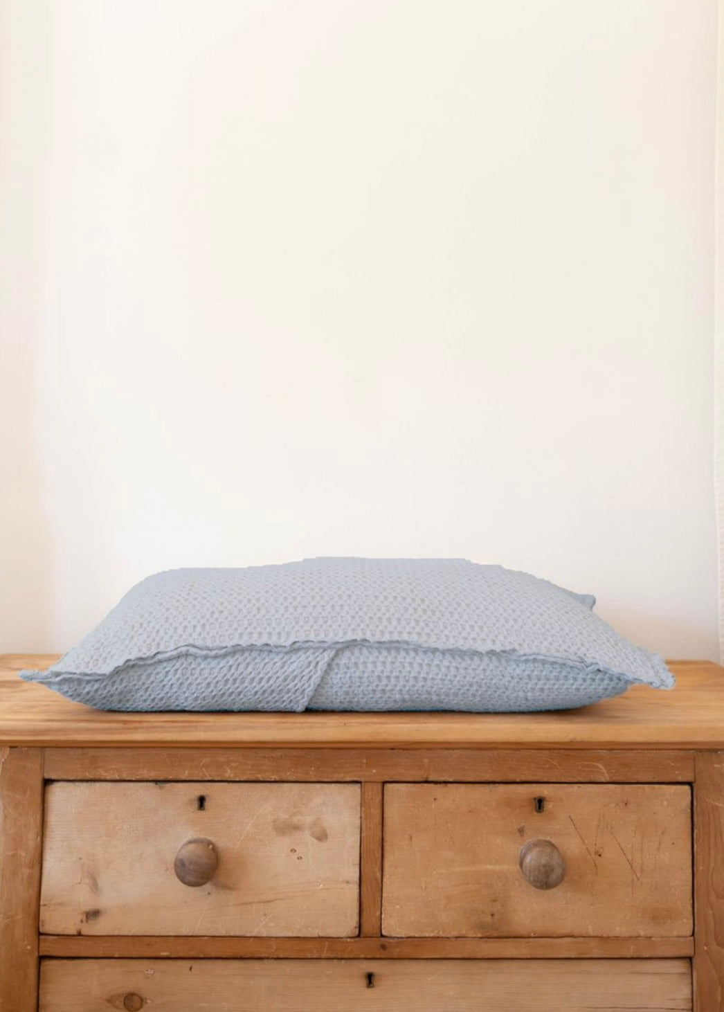 New Grain Cosy Waffle Pillowcase in Powder