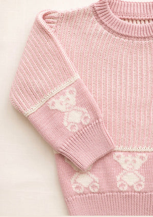 New Grain Sweater - Milk and Petal Teddy