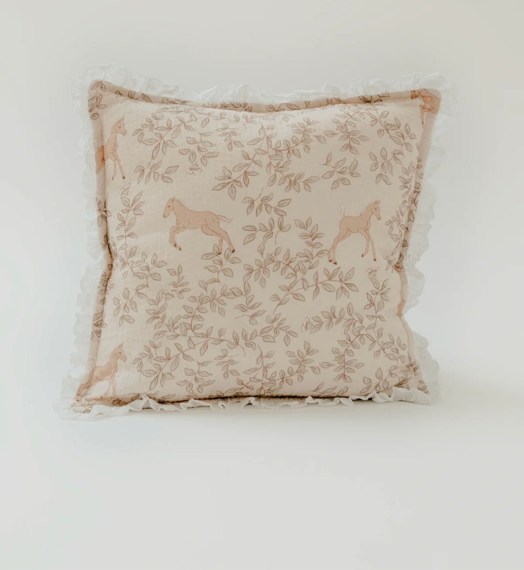 Solange Pilote Horse & Floral Pillowcase