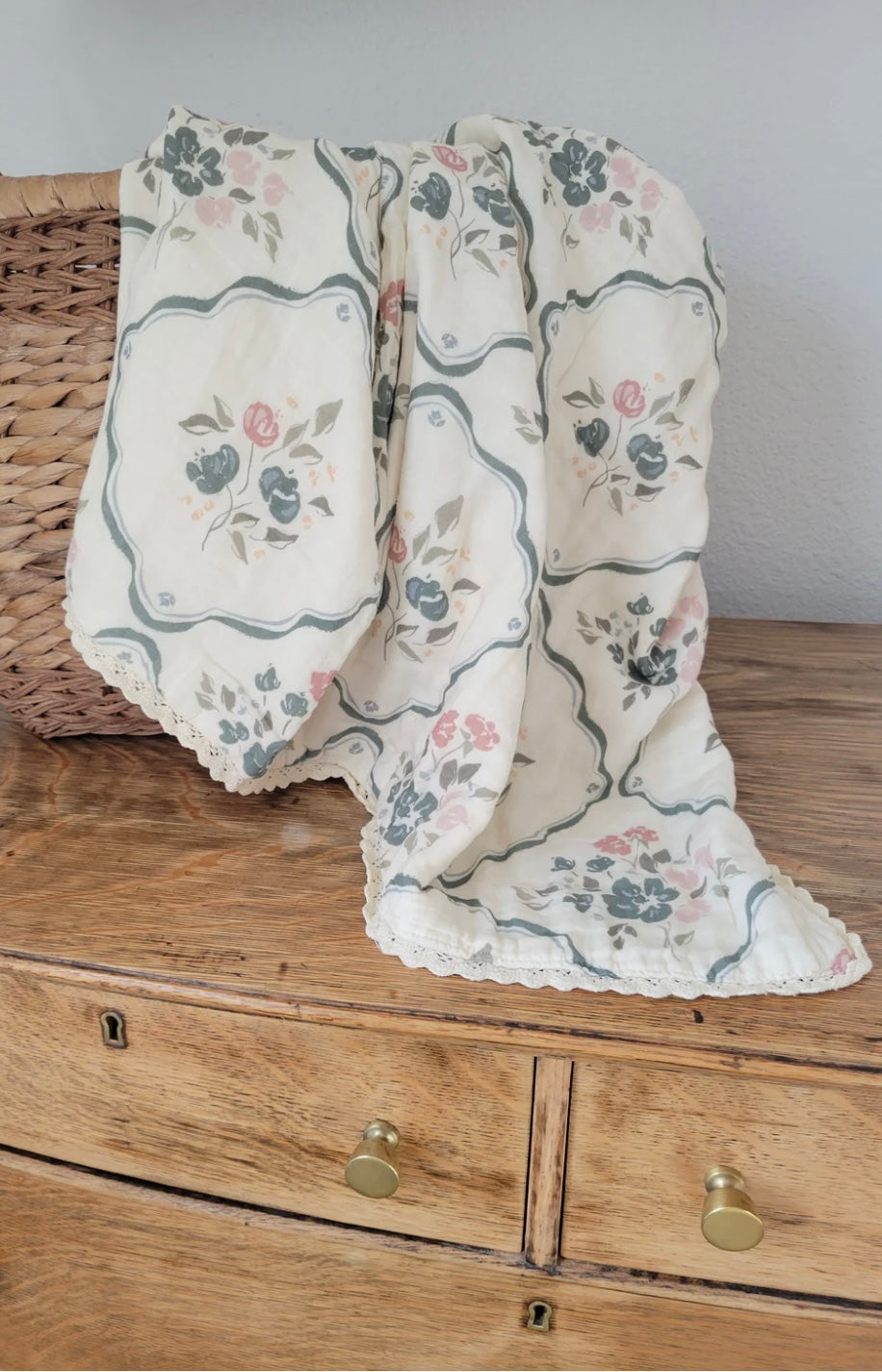 Ophelia Floral Gauze Blanket