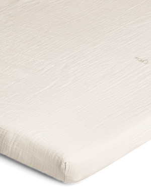 Garbo & Friends Eggshell Muslin Cot Fitted Sheet
