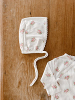 Bebe Organic Esme Bonnet in Garden Pointelle