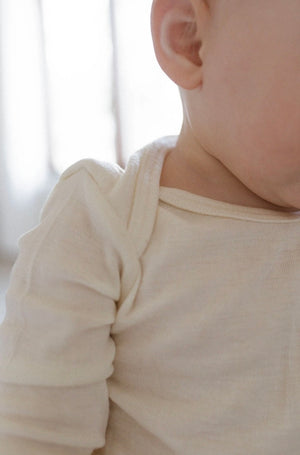 Mini Lila Organic Merino Wool & Silk Baby Bodysuit