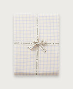 Garbo & Friends Gingham Sky Blue Muslin Fitted Cot Sheet