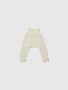 Mini Lila Organic Merino Wool and Sick Pants in Natural