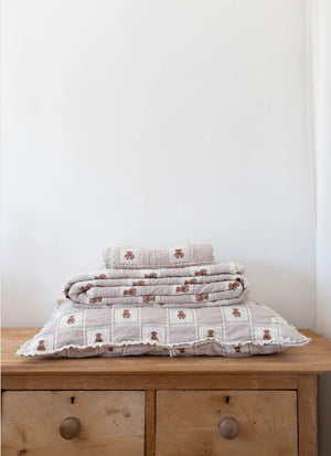 New Grain Patchwork Pillowcase - Teddy