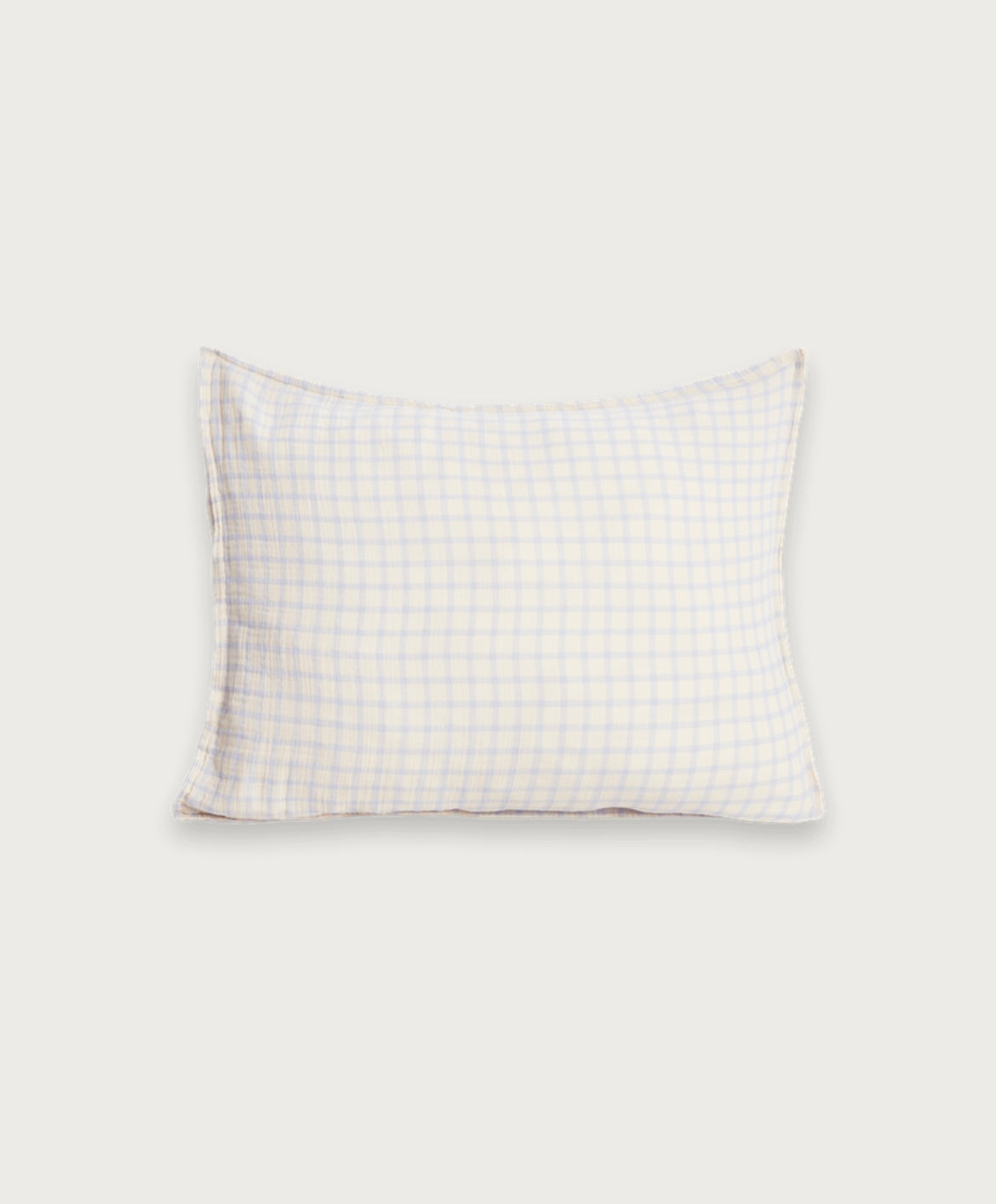 Garbo & Friends Gingham Sky Blue Muslin Pillowcase