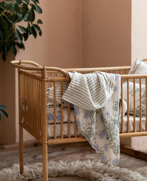 Garbo & Friends Plumbago Muslin Swaddle Blanket