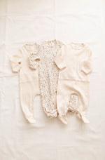 New Grain Snap Back Romper in Milk/Petal